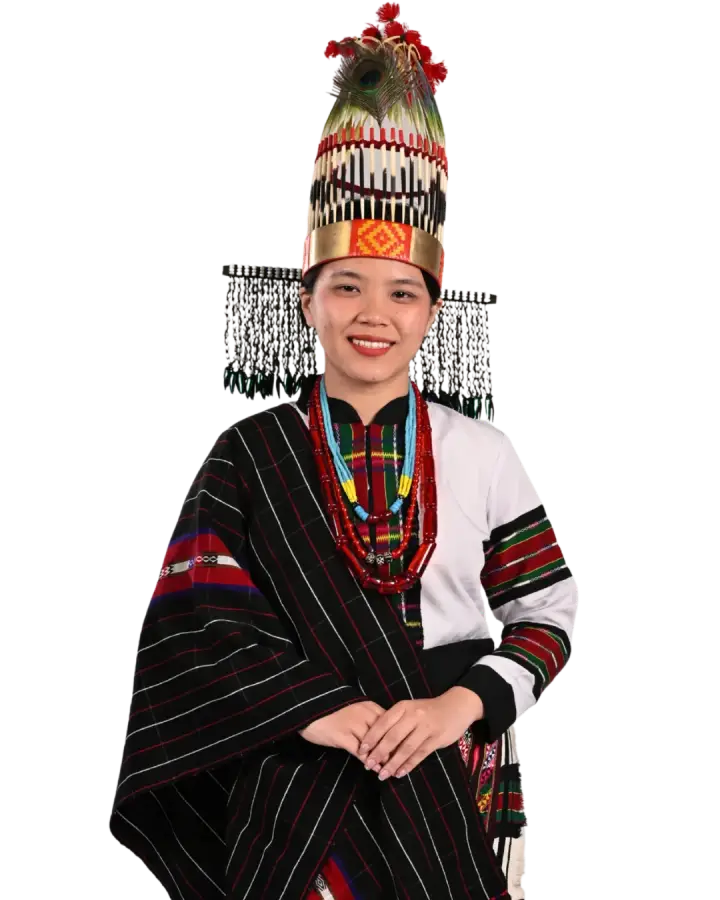 Woman in traditional attire from Mizoram